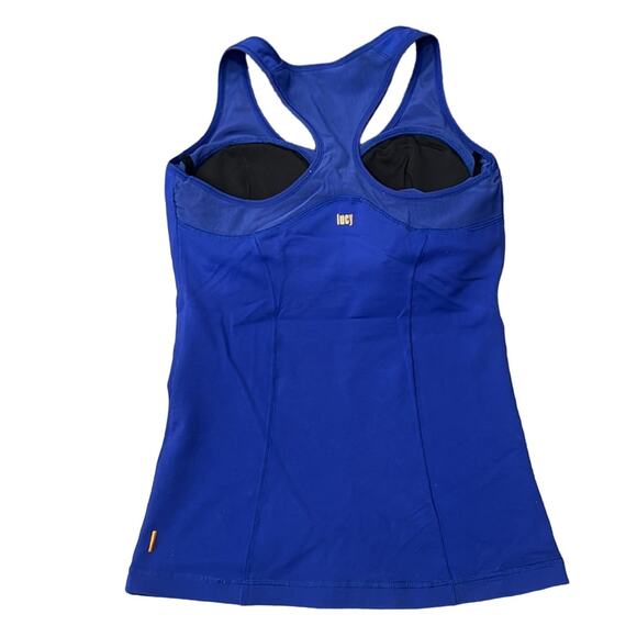 Lucy Women's Perfect Core Racerback Top Cobalt Blue Size M - Picture 2 of 9
